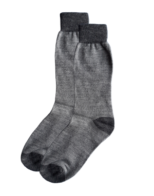Men acrylic socks plain design grey